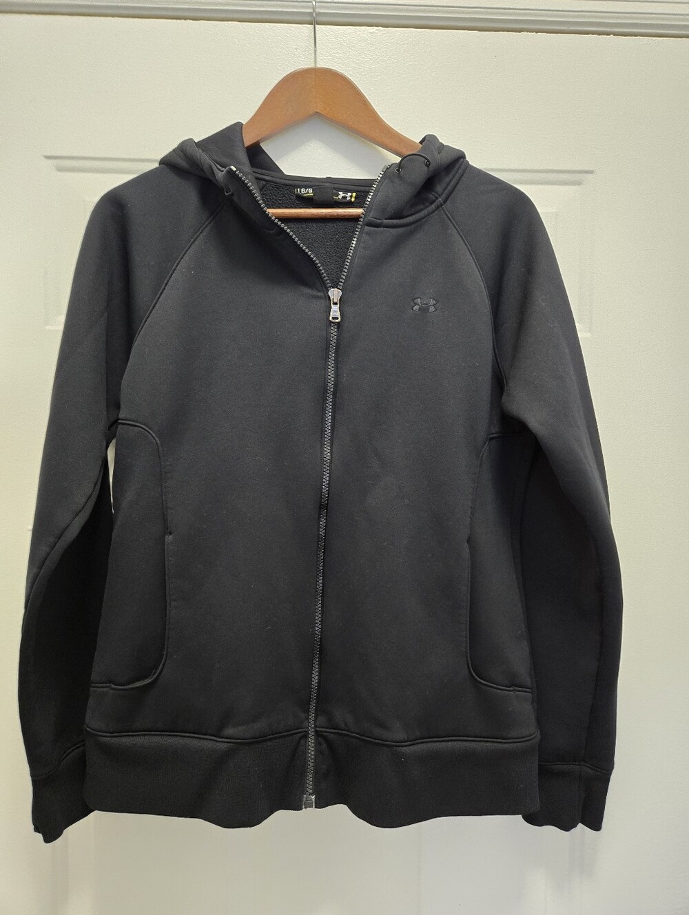 Women's Under Armour Black Zip-Up Fleece Hoodie